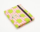Green apples pink gingham card keeper