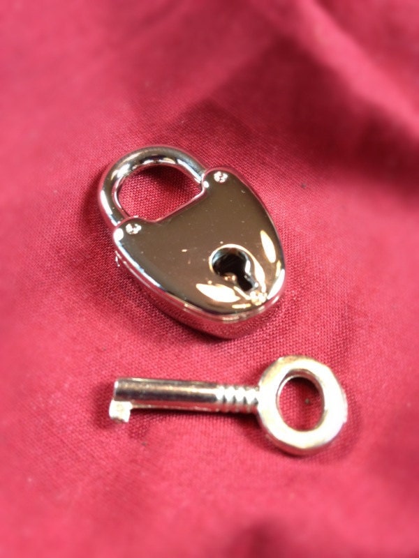 Small Nickel Plated Working Padlock