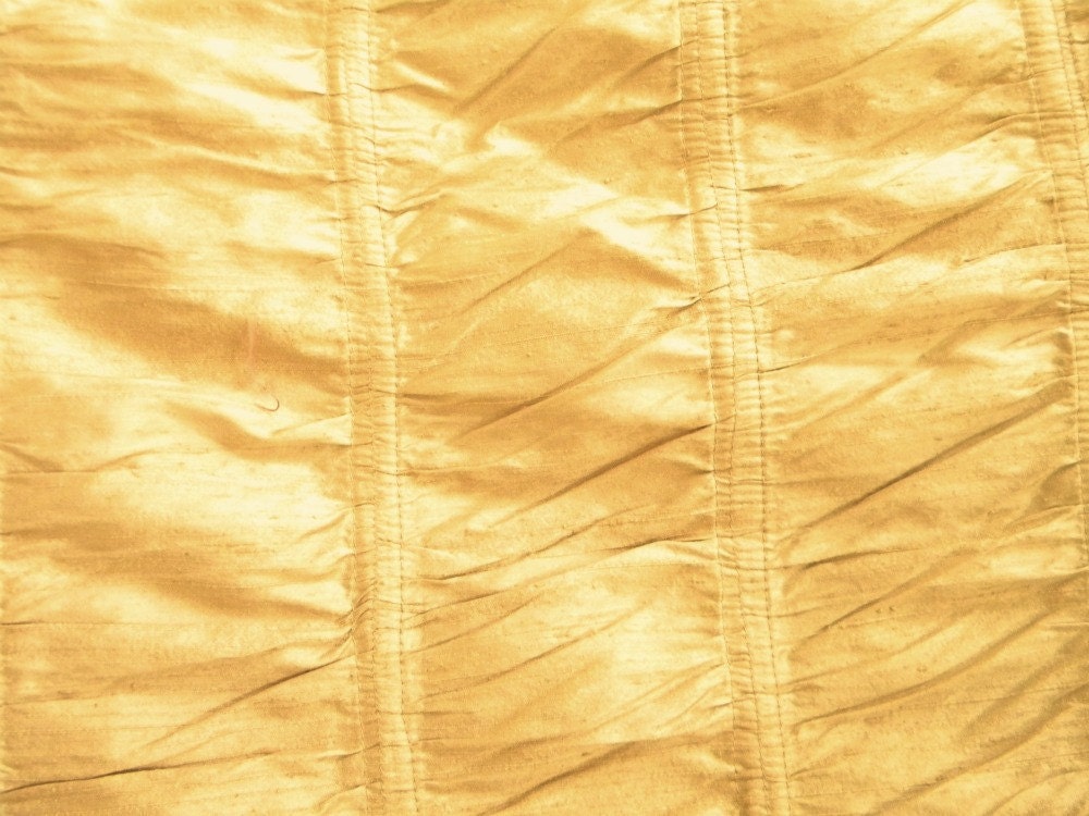 Home Decor Silk Fabric - Stripe Silk - Muted Gold - 1 yard