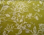 Home Decor Fabric Yardage - P. Kaufmann Spring Green and White Transitional Floral- 1 Yard