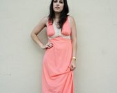 SALE / Vintage Nightgown / Peach Lace / 1960s