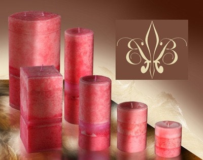 Pink Tuberose Pillar Candle 3x3.5" Highly Fragrant