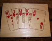 Wood Playing Card or Business Card Box  Personalized