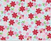 Hoo's in the Forest Floral - Blue - Fabric - Riley Blake - 1 yd