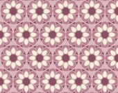 So Sophie Petal - Laminated Cotton Fabric - Cream/Purple  - Riley Blake - 1 yd