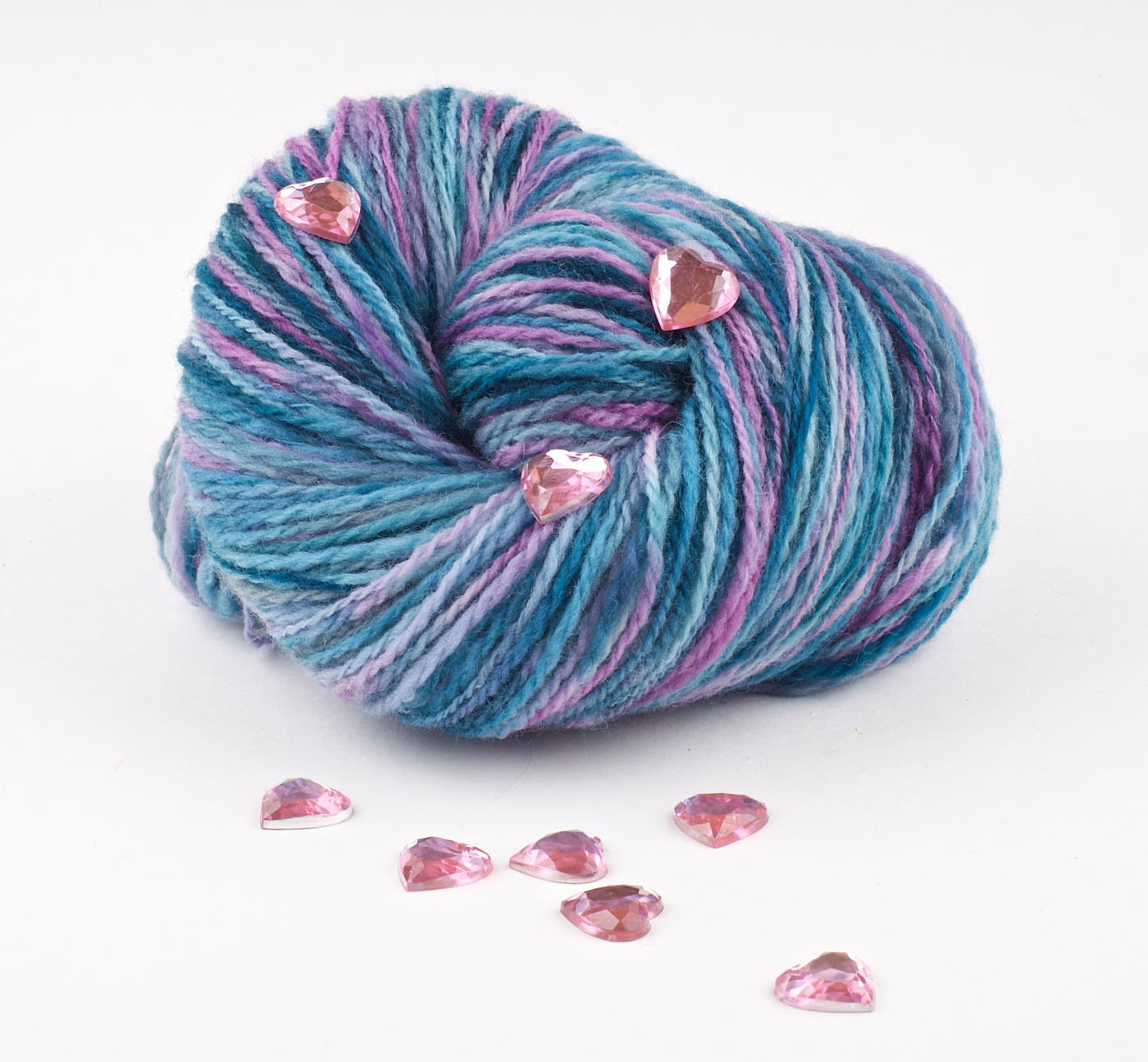 Handspun Yarn, 450 yards lace weight for Spring knitting, Tangled up in Blue, by WoolWench