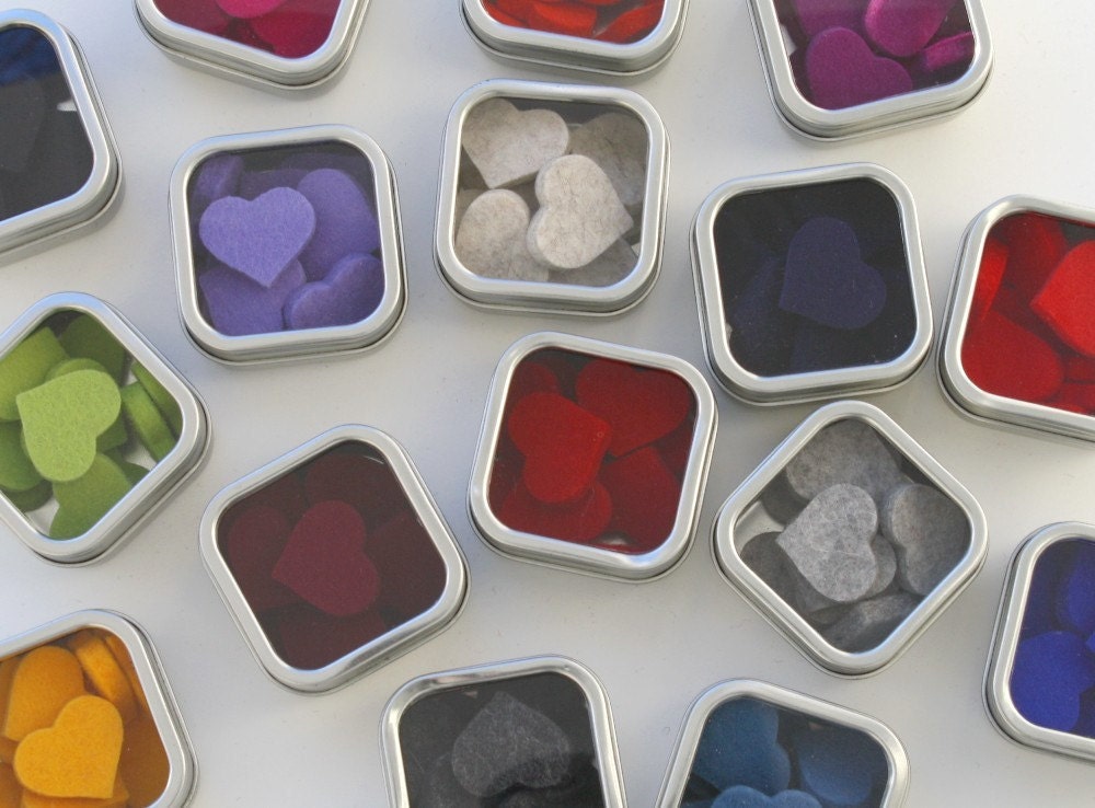 NEW heartfelts in a tiny, terrific, reusable tin- any color