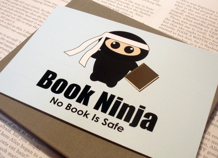 Book Ninja No Book Is Safe Postcard