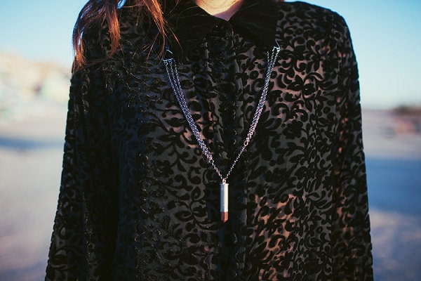 bullet gem necklace