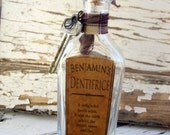 Vintage Medicine Bottle, Primitive, Label, Altered, Home Decor, Antique Bottle, cssteam, ofg team