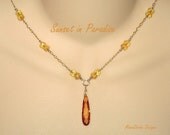 Sunset in Paradise - Citrine Gold Filled CZ Necklace