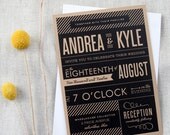 Modern Vintage Playbill Wedding Invitation