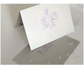 Be My Bridesmaid Cards, Plum Roses on Silver - Hand Painted Set of 4 Personalized Message, Matching Envelopes