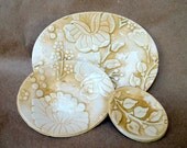 Ceramic Dijon Damask Nesting Bowls