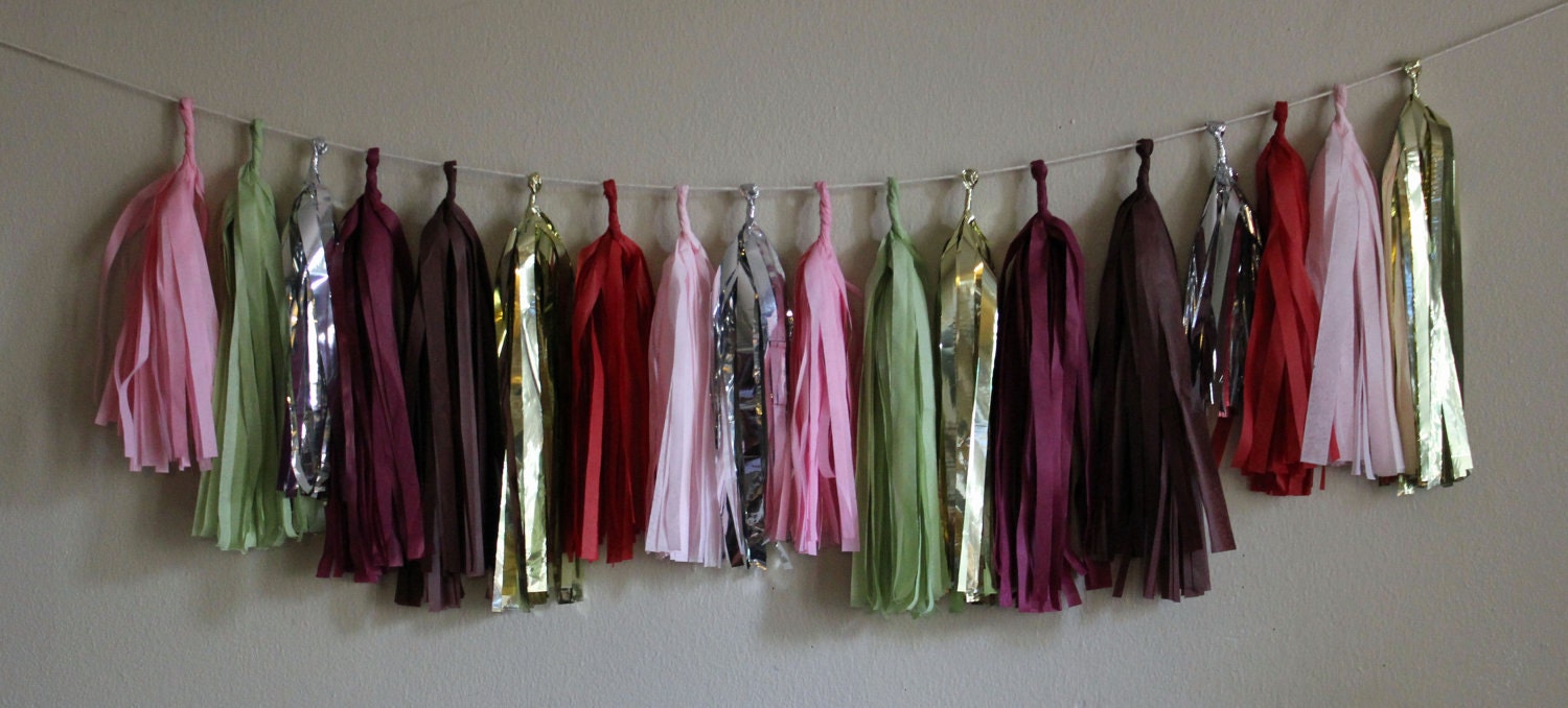 Tissue Tassel Garland-18 tassels- Cherries Jubilee Il_170x135