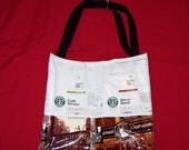 Handmade Coffee Purse Made With Recycled Starbucks Coffee bags upcycled repurposed
