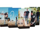 WEDDING TABLE NUMBERS-Set of 10 5X7 Metal Personalized  Wedding Table Numbers - Custom dispays make great Centerpieces-Place Cards
