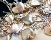 Chain of Hearts, Pile Of Hearts and Chains for Jewelry, Craft Destash