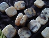 Destash marbled stone beads - square drilled