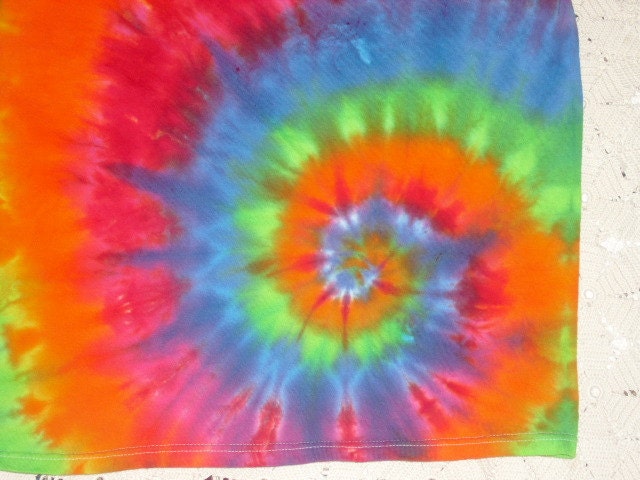 Tie dye 3XL women's style shirt - Rainbow spiral