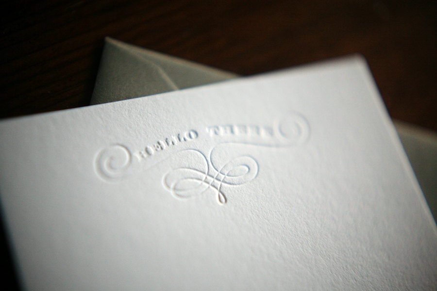 Letterpress Stationery - Hello There Letterpress Notes