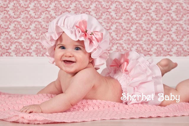 Sassy Pants Set Ruffle Diaper Cover & Bo Peep Prairie Bonnet Original Design