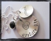Personalized Jewelry - Hand Stamped Necklace - Capture Life
