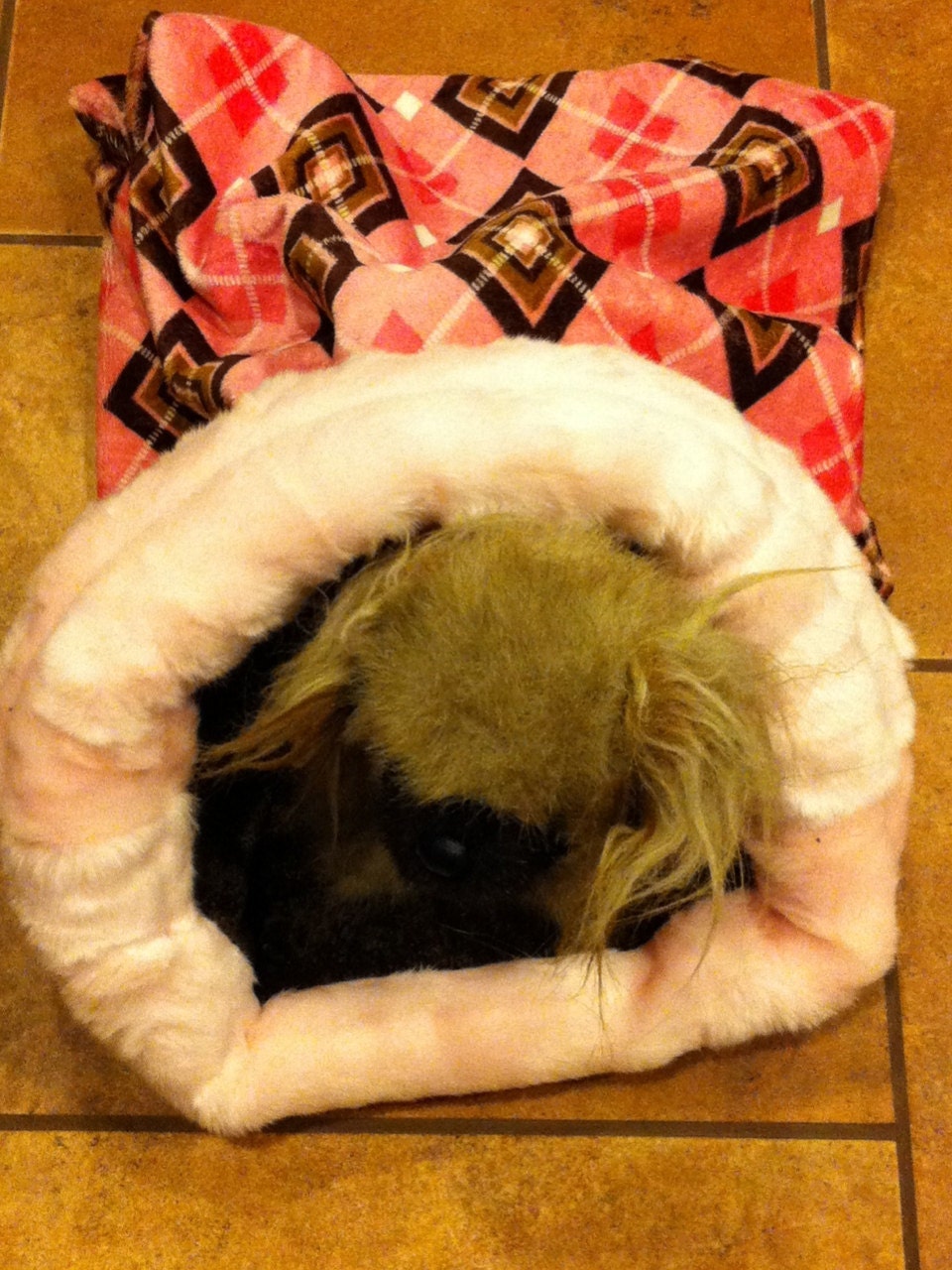 SNUGGLE-SACK Pet bed 14" X 16" Faux Fur PLUSH