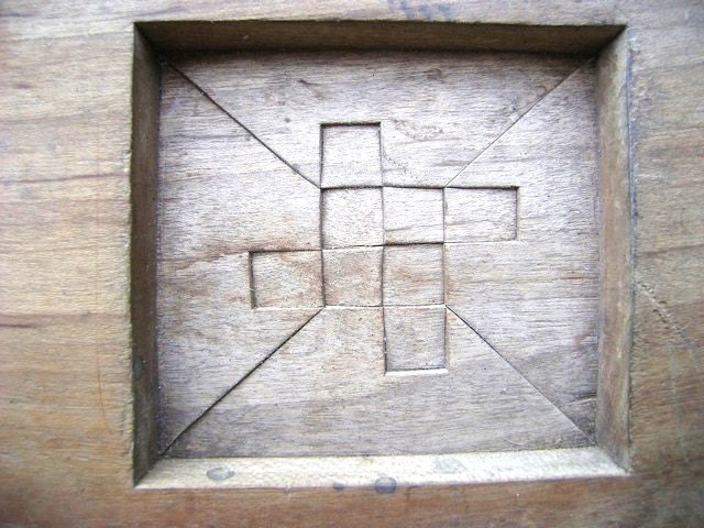Vintage Japanese Kashigata Sweets Mold Square