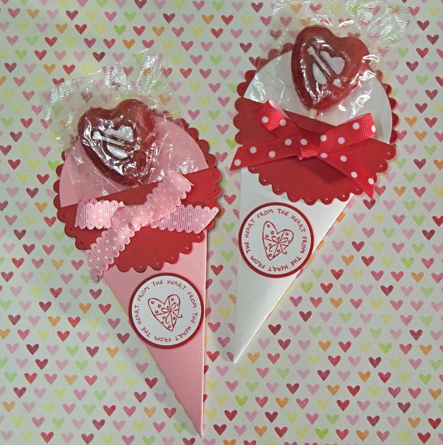 Lollipop Holders, Great as Party Favors - Stampin Up Petal Cone Die