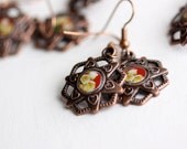 20% OFF Sale Bridesmaid Jewelry Earring Set - White Tulips - Fine Art Photo Jewelry - Set of 5 - Valentines Day