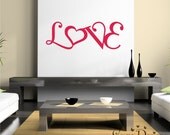 LOVE vinyl decal, removable wall decal decor sticker