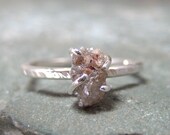 Uncut Rough Diamond Solitaire and Sterling Silver Ring -  Artisan Jewellery - Handmade and Designed by A Second Time