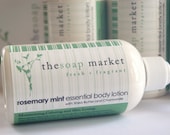 Rosemary Mint Lotion-Moisturizing-Beneficial For Sensitive Skin-Chamomile-Calendula-Shea Butter-Vegan