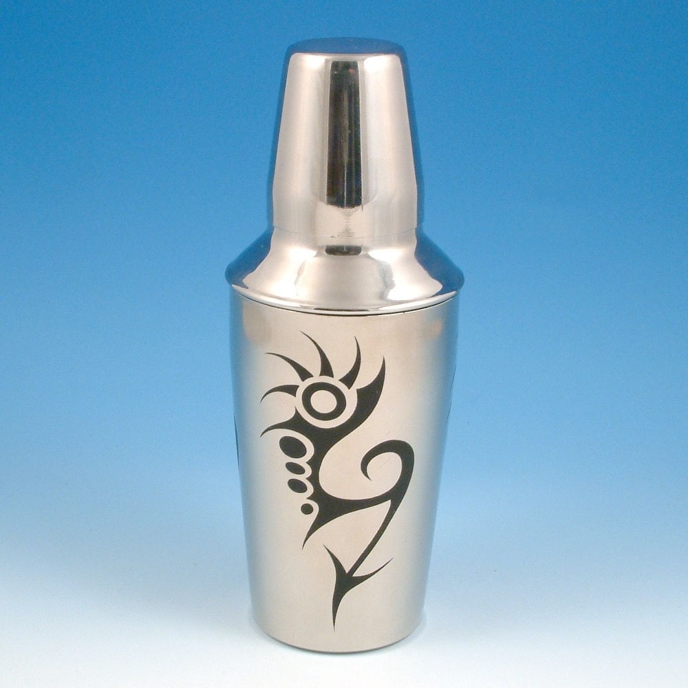 Cocktail Shaker - Spike Arrows - Stainless Steel and Black