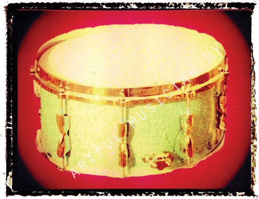 snare drum art photograph drummer 8 x 10  polaroid