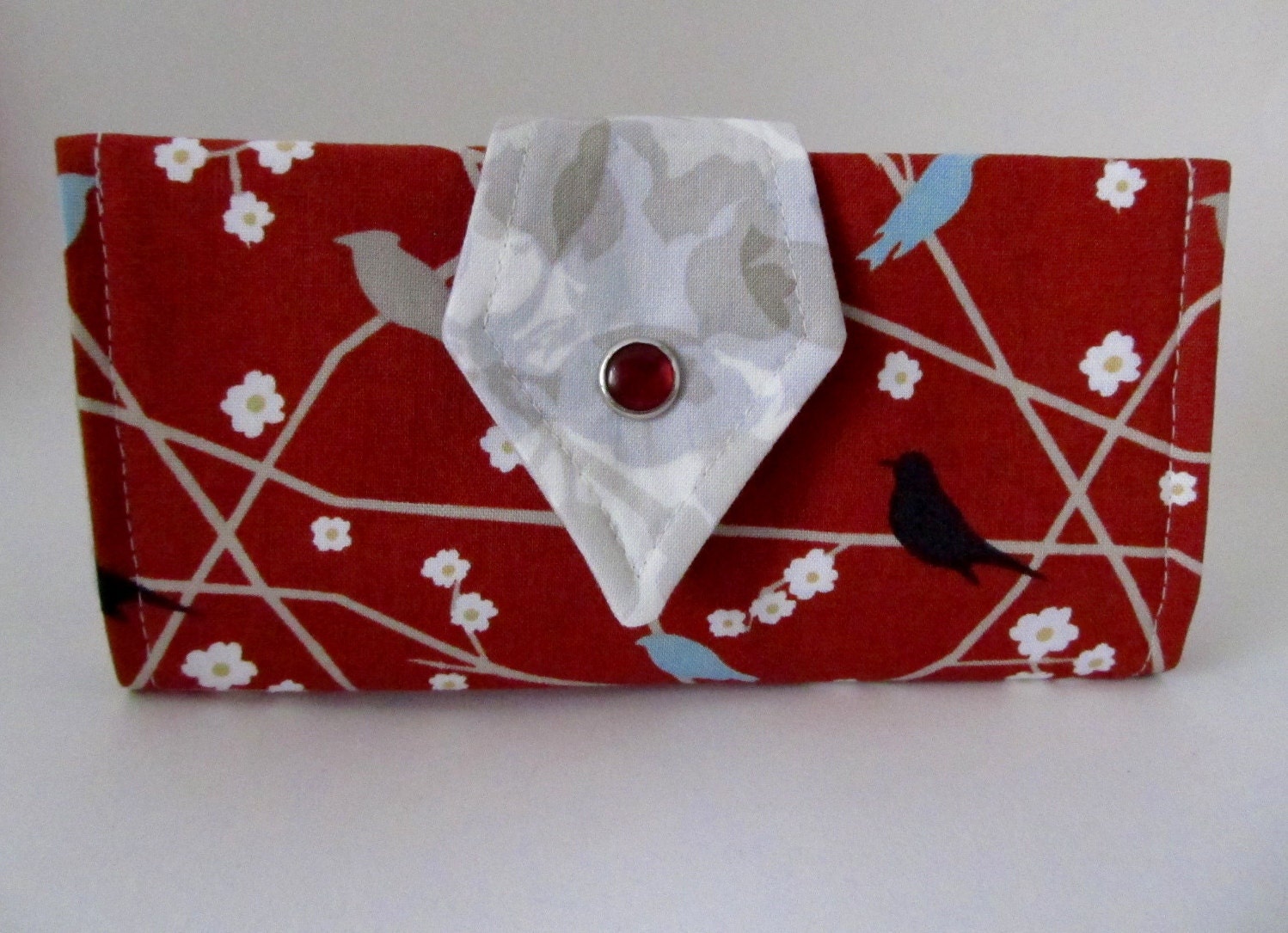 Checkbook Cover Wallet - Spring Dogwood