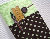 2012 Calendar Day Planner -  Dots and Flourishes in Green and Brown