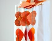 SALE Valentine's Orange Love Paper Garland