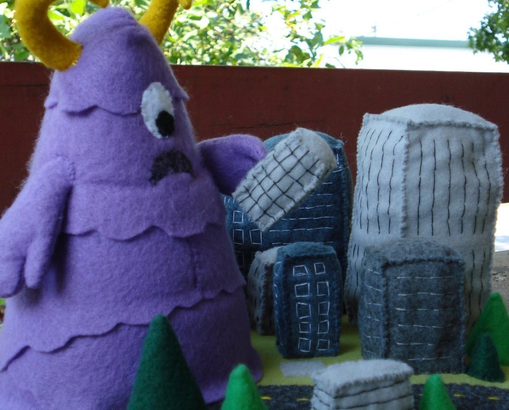 Monster attack soft sculpture