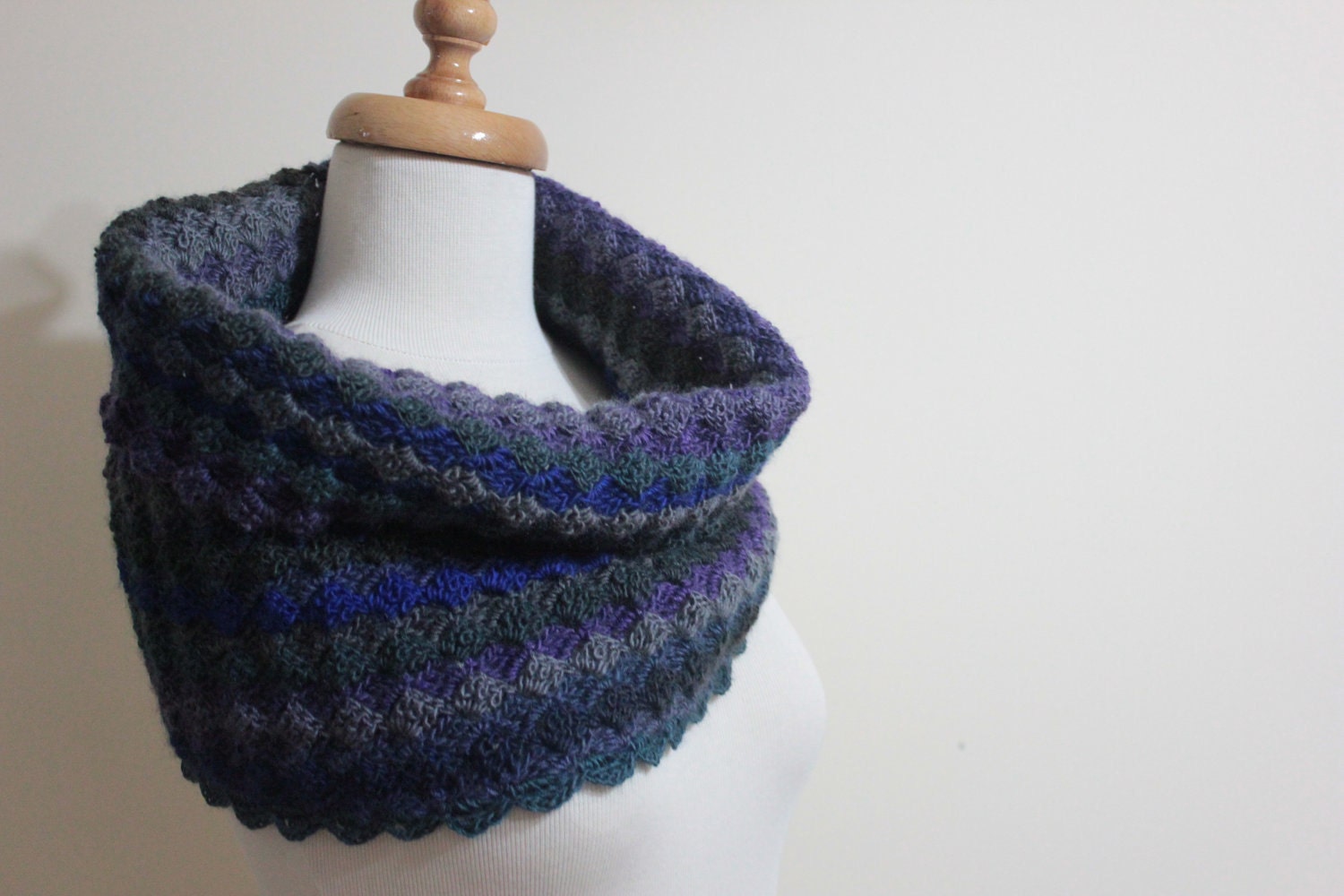 Infinity Cowl Mittens Gloves, Winter Fall Trend - Hand Knit - For Her Holiday Fashion