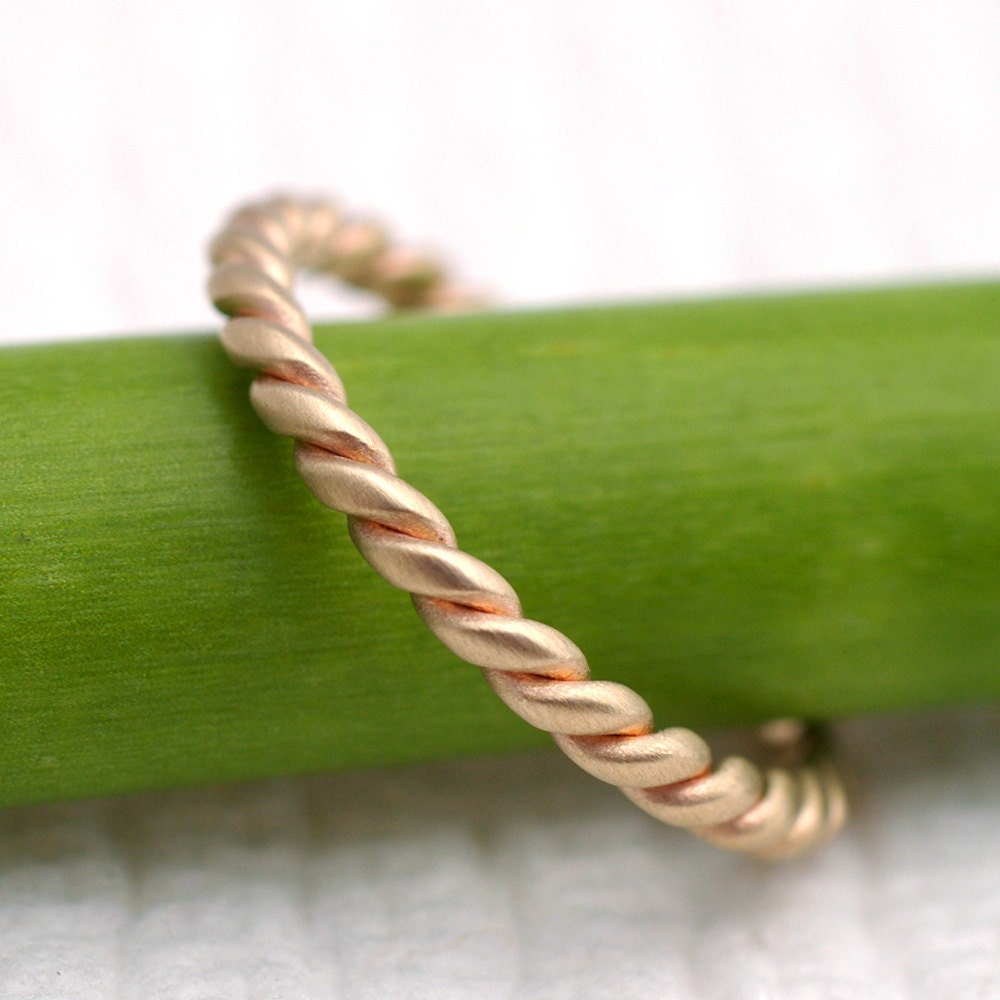 2mm Yellow Gold Twist- 14k band