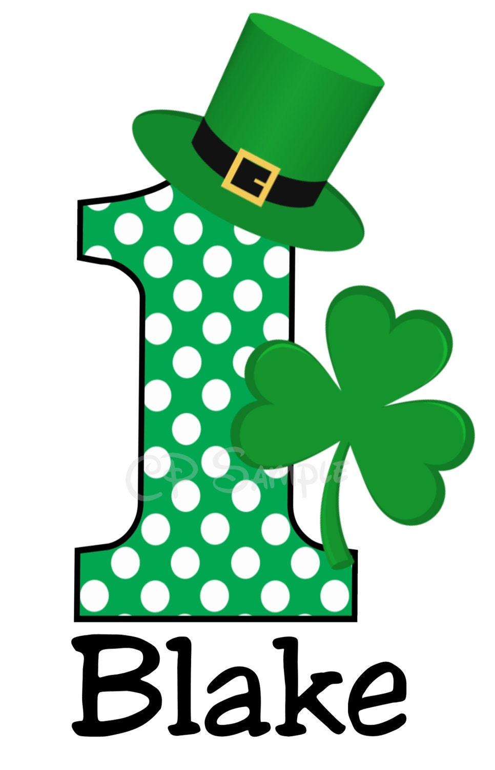 My First St Patricks Day Birthday T Shirt or Onesie Personalized St Patricks Day Shamrock TShirt ANY NUMBER AVAILABLE