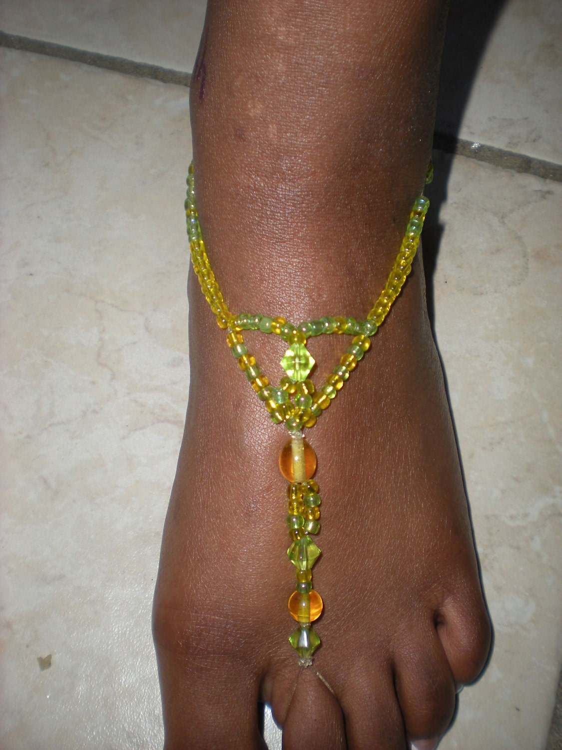 Greenish/yellowish Anklet/Footlet