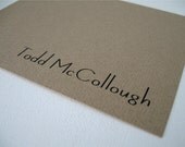 Men's Kraft Personalized Stationery Flat Cards Set of 10