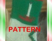 Tree, Candle & Wreath Knit Christmas Stocking Pattern -NEW FOR 2012-