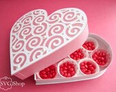 Filigree Heart Chocolate Box SVG Files Set