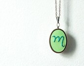 Necklace, Embroidered Pendant. Initial Jewelry. Any Letter. Personalized Gifts. . By merriweather council on Etsy