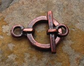 Greek Simple Bronze Toggle Clasp 18mm - 4 sets