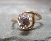 Rough Diamond and 14K Gold Filled Ring - Artisan Jewellery - Handmade and Designed by A Second Time
